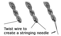 twist wire creating a needle