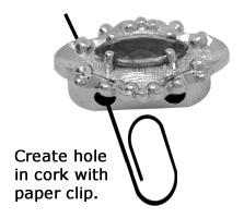 create hole in cork